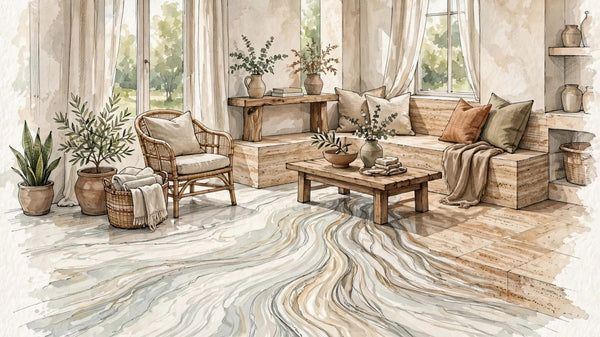 Stone flooring guide: how to choose marble and travertine for your home