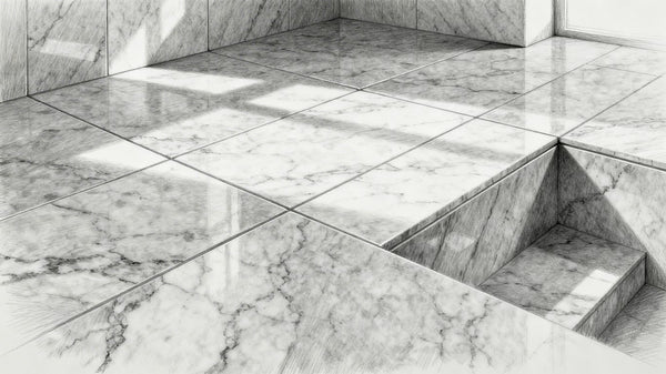 Eleva tu espacio con elegante baldosa de cuarcita gris