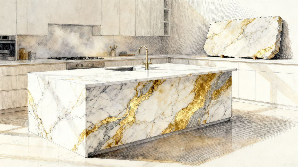 Cost of Calacatta Gold marble slab: what affects the price and how to budget