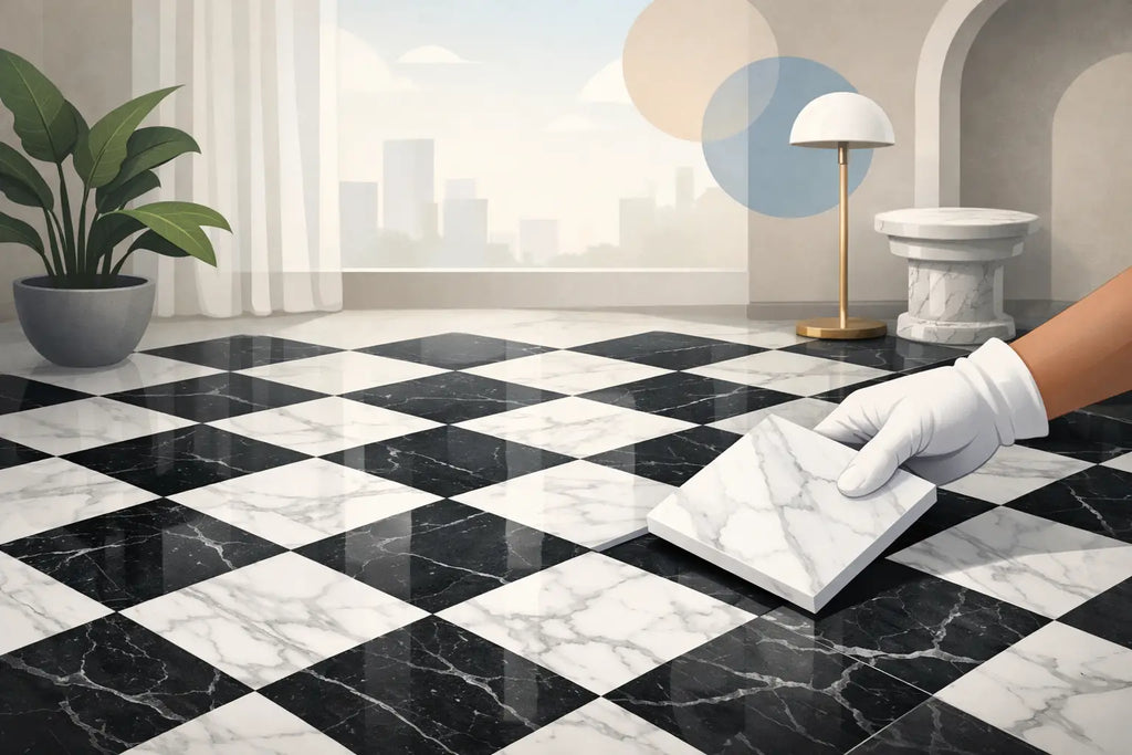 Marble Checkerboard Floor Tile Done Right