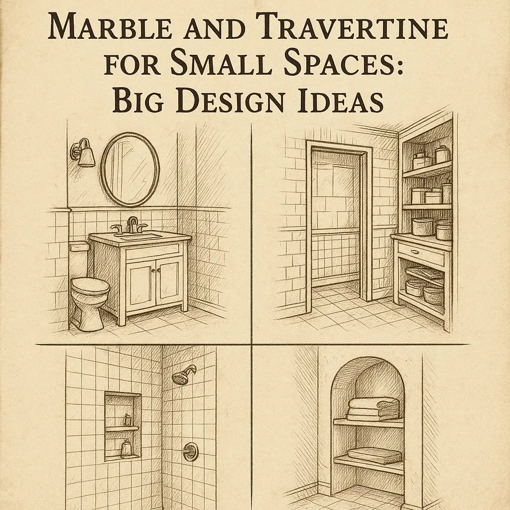 Marble and Travertine for Small Spaces: Big Design Ideas for Powder Rooms, Pantries, Shower Niches, and Beyond