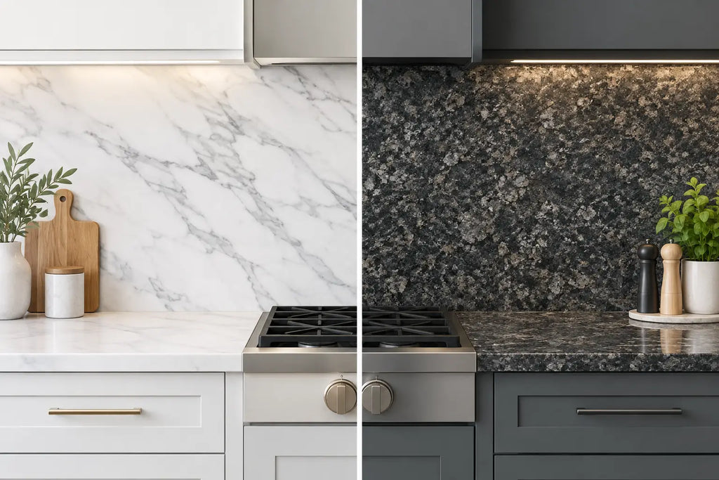 Marble Versus Granite Backsplashes Compared