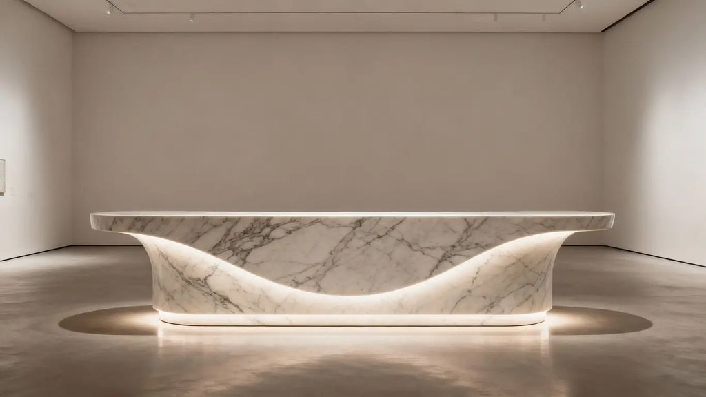 Marc Newson Unveils Striking New Marble Console at Gagosian Gallery