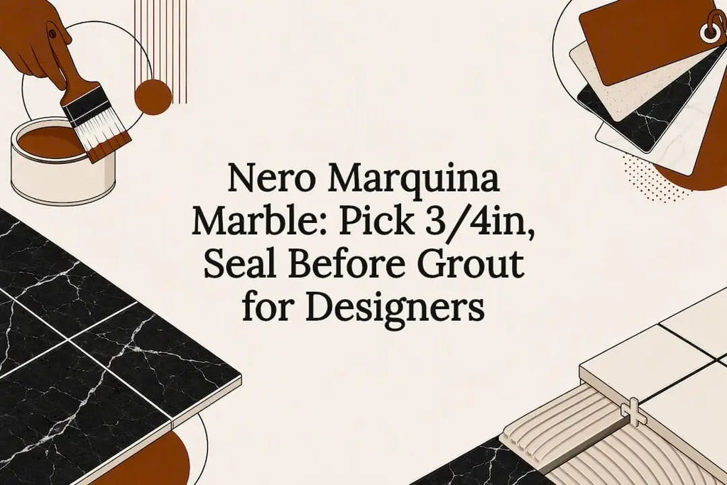 Nero Marquina Marble: Pick 3/4in, Seal Before Grout for Designers