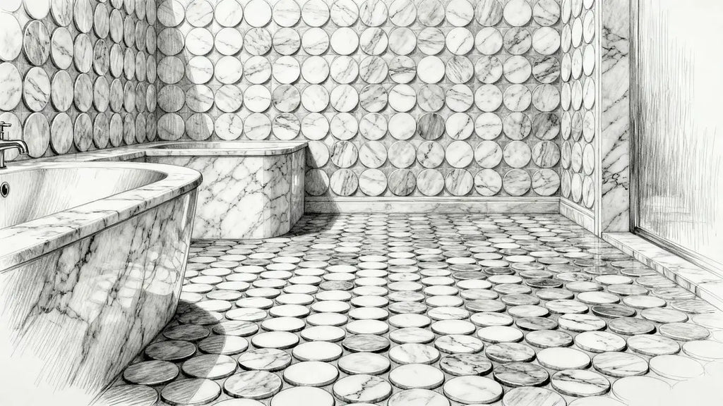 Penny Round Marble Mosaic Trends: Elevate Your Bathroom Design in 2026