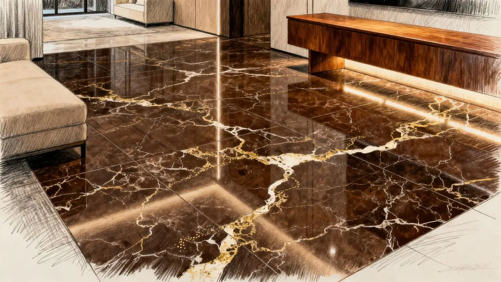 A professional guide to Emperador Dark marble pricing at Surfaces Galore