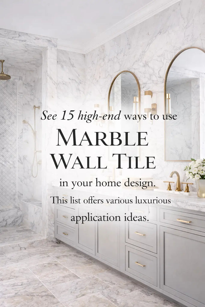See 15 high-end ways to use marble wall tile in your home design