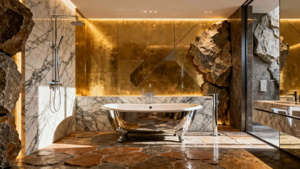 Stone Drenching and Dramatic Marble: The Future of Bathroom Design in 2025