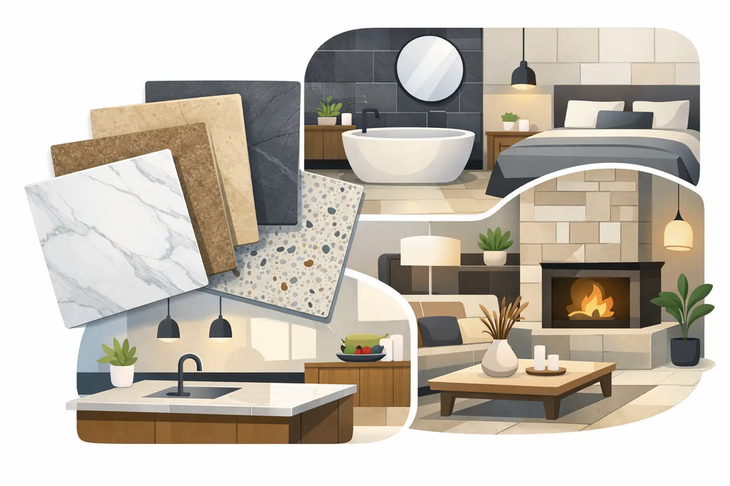 Stone Tile by Material Guide for Every Room