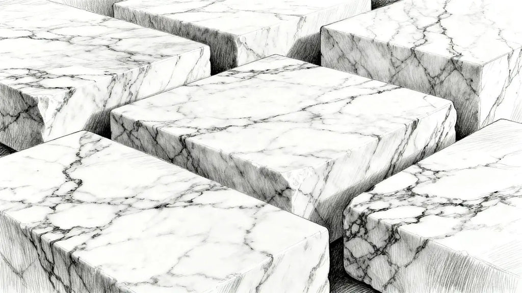 Surfaces Galore Carrara White Marble Collection