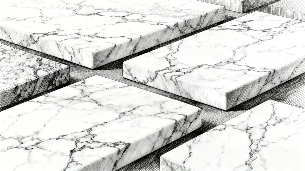Surfaces Galore Carrara White Marble Collection