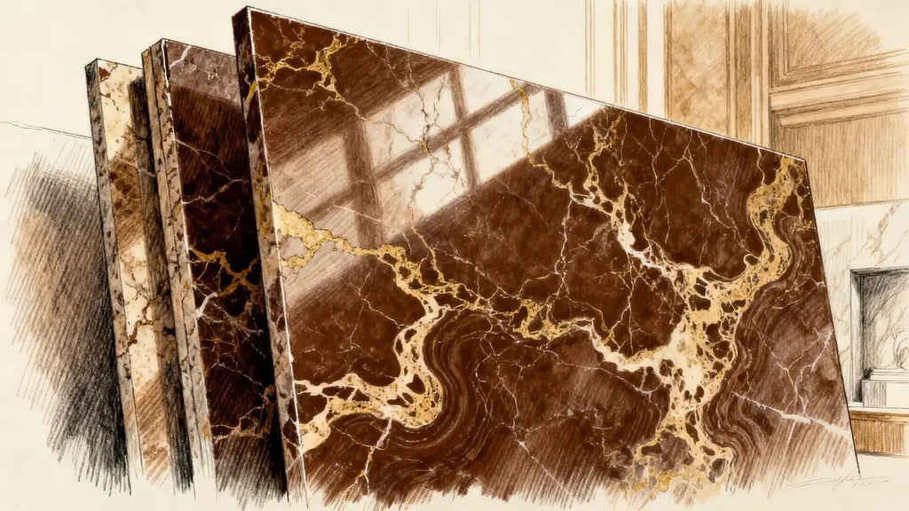 Surfaces Galore Emperador Dark Marble Collection