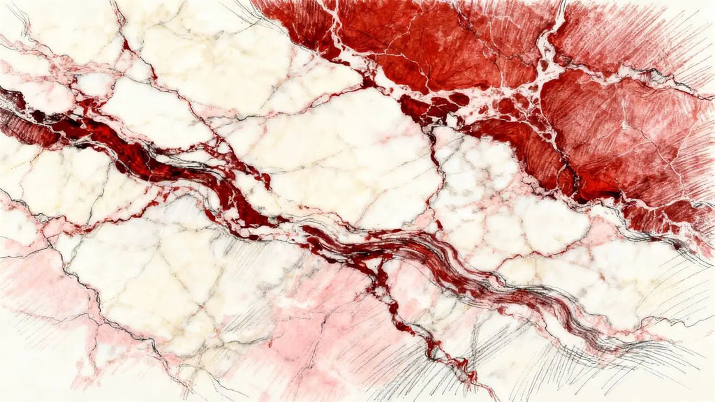 Surfaces Galore Rojo Alicante Marble Collection