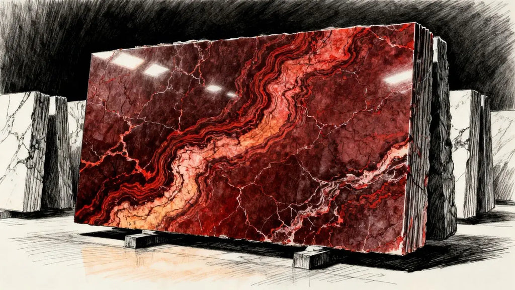 Surfaces Galore Rosso Levanto Marble Collection
