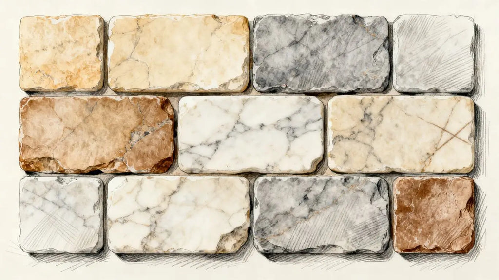 Surfaces Galore Tumbled Marble Collection