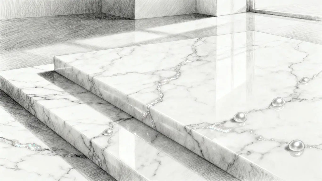 Surfaces Galore White Pearl Marble Collection