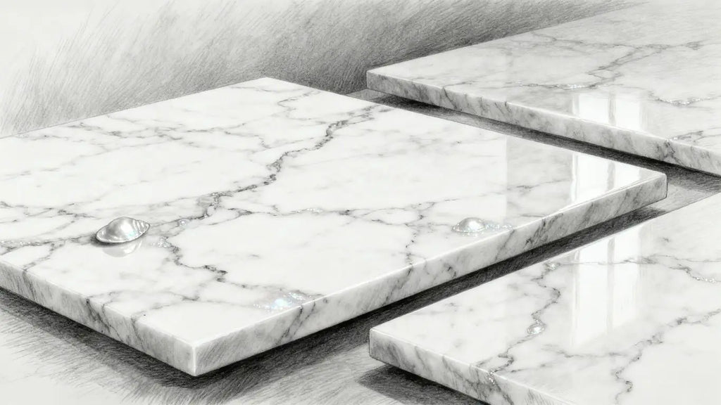 Surfaces Galore White Pearl Marble Collection