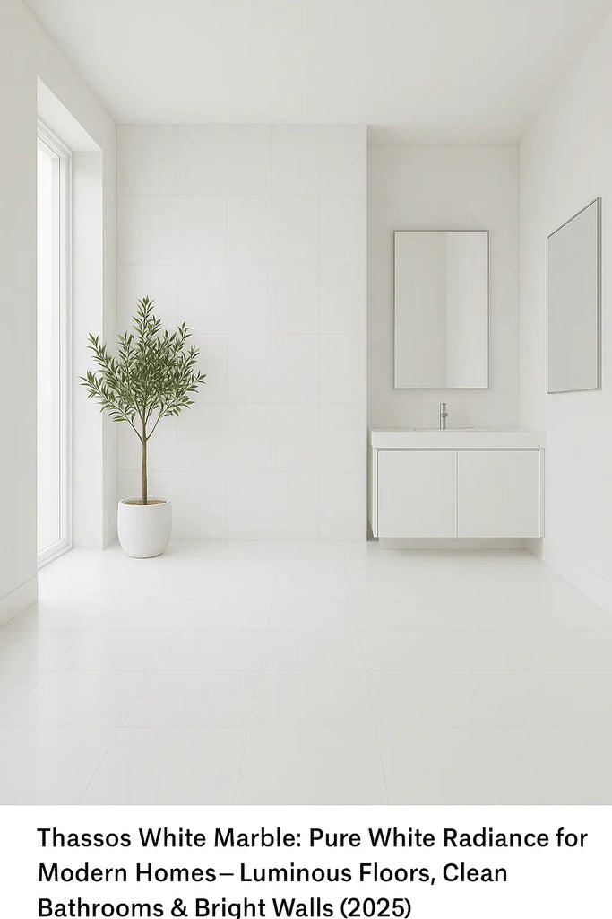 Thassos White Marble: Pure White Radiance for Modern Homes – Luminous Floors, Clean Bathrooms & Bright Walls