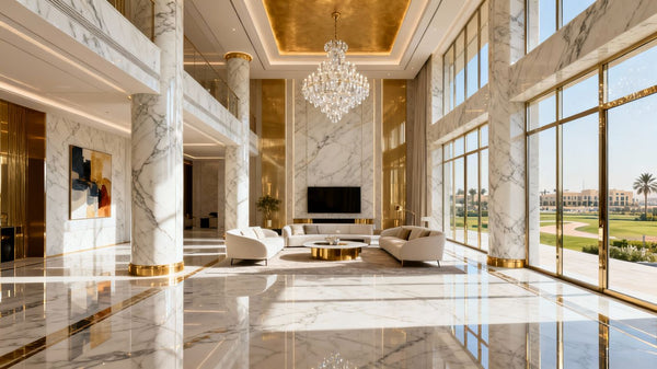 Dubai Hills Villa: An Opulent Masterpiece Carved Entirely in Marble