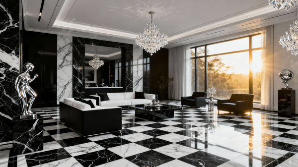 Checkerboard Marble Floors Set to Dominate Interior Design in 2026