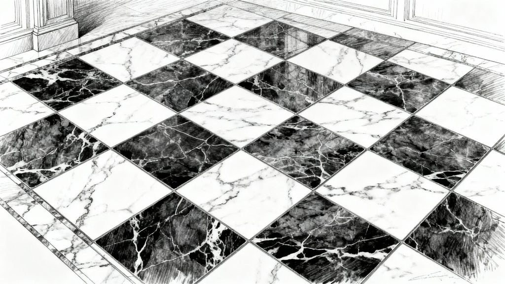 Surfaces Galore Checkerboard Marble Tiles