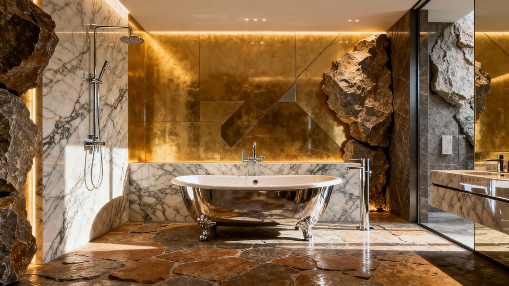 Stone Drenching and Dramatic Marble: The Future of Bathroom Design in 2025