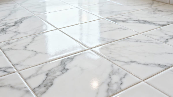 Achieve a Luxurious Marble Kitchen Floor on a Budget with Peel-and-Stick Tiles