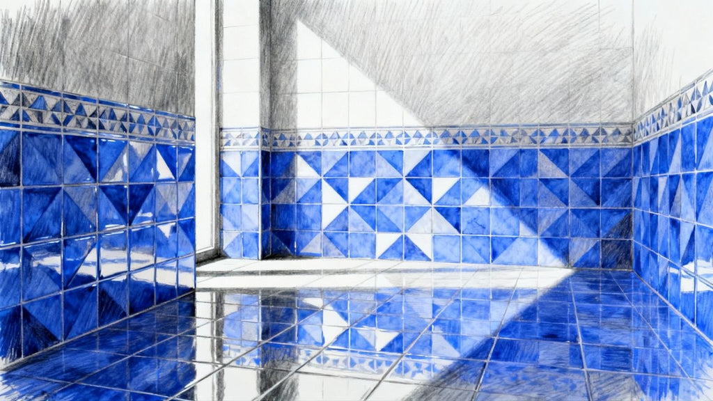 Transforma tu espacio con impresionantes azulejos de porcelana azul
