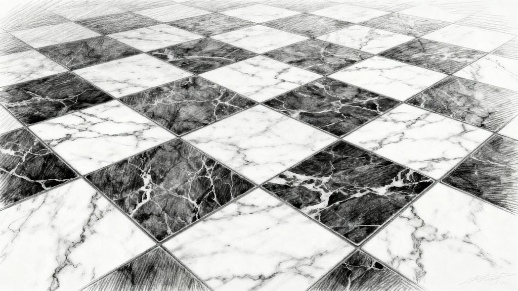 Surfaces Galore Checkerboard Marble Tiles