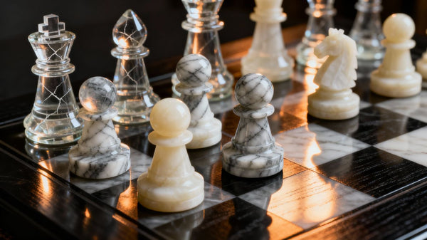 Elevate Your Game: Exquisite Chess Sets Crafted from Glass, Marble, and Alabaster