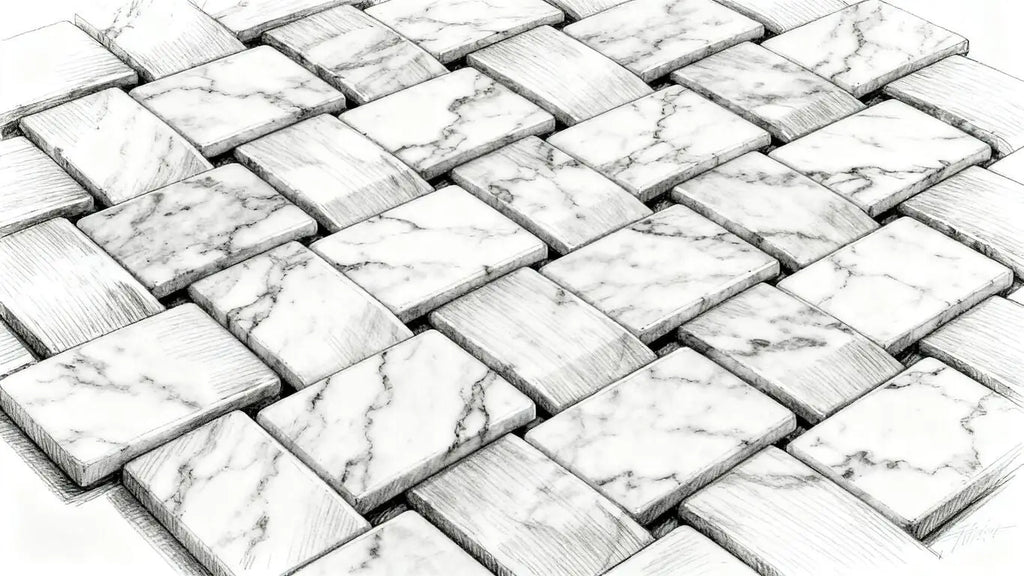Timeless Elegance: Exploring Classic Basket Weave Marble Mosaic Designs