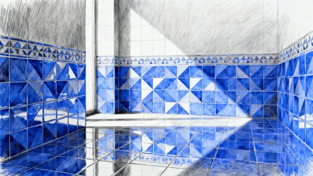 Transforma tu espacio con impresionantes azulejos de porcelana azul