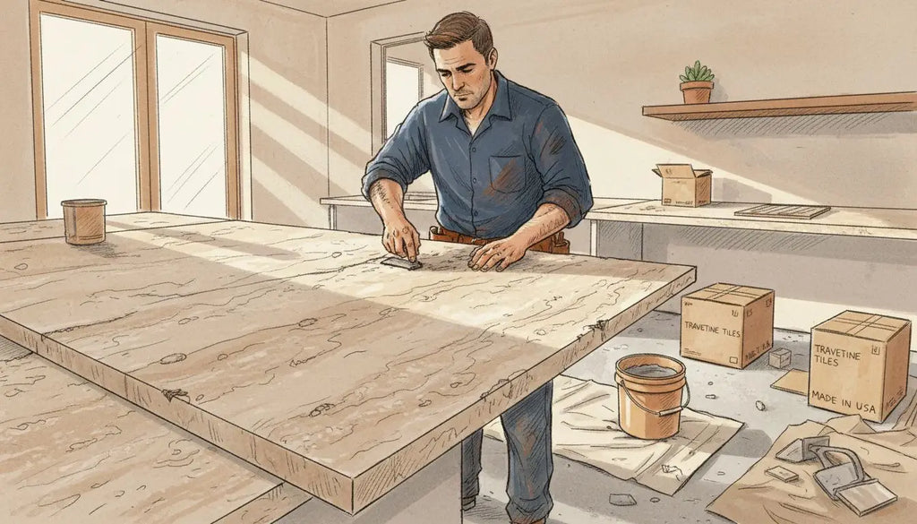 Travertine Fill: Enhancing Surface Durability and Style