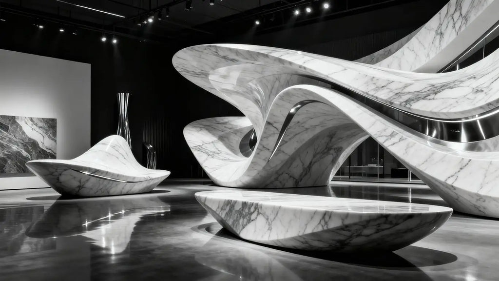 Zaha Hadid Unveils Visionary Marble Designs at Milan Design Week