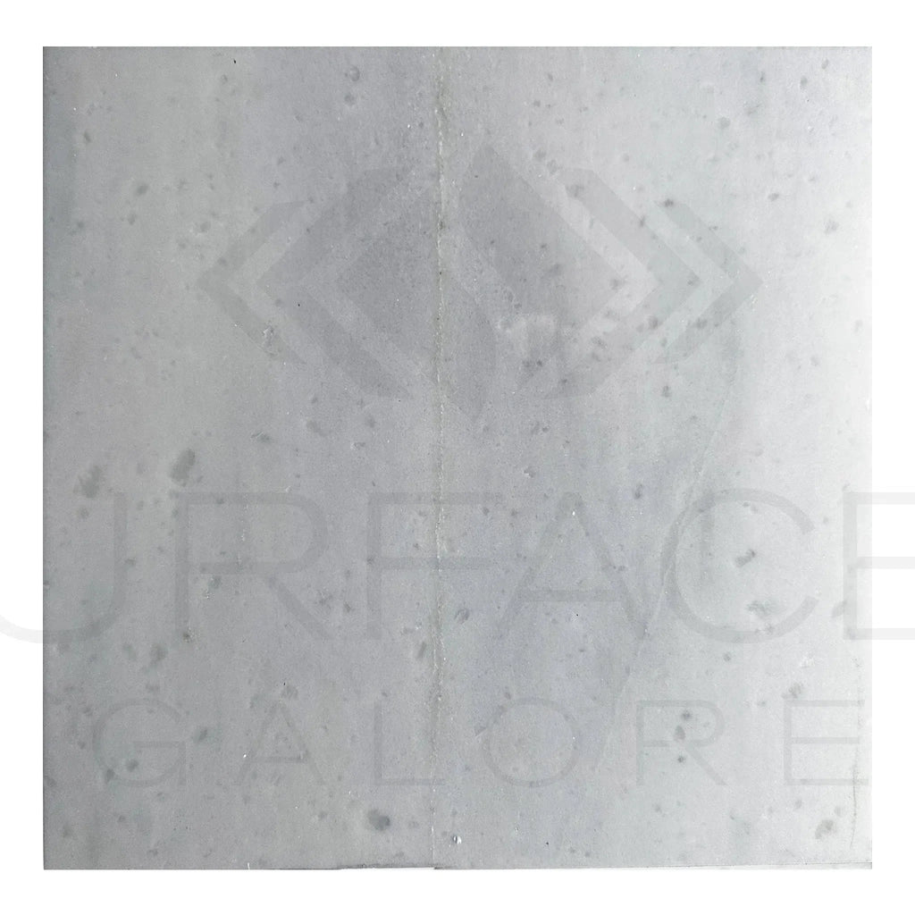 Agean White Marble 12X12 Polished Tile in light gray with speckled pattern for flooring