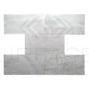 Gray stone tile arrangement of Agean White Marble 12X24 Polished Tile for sale