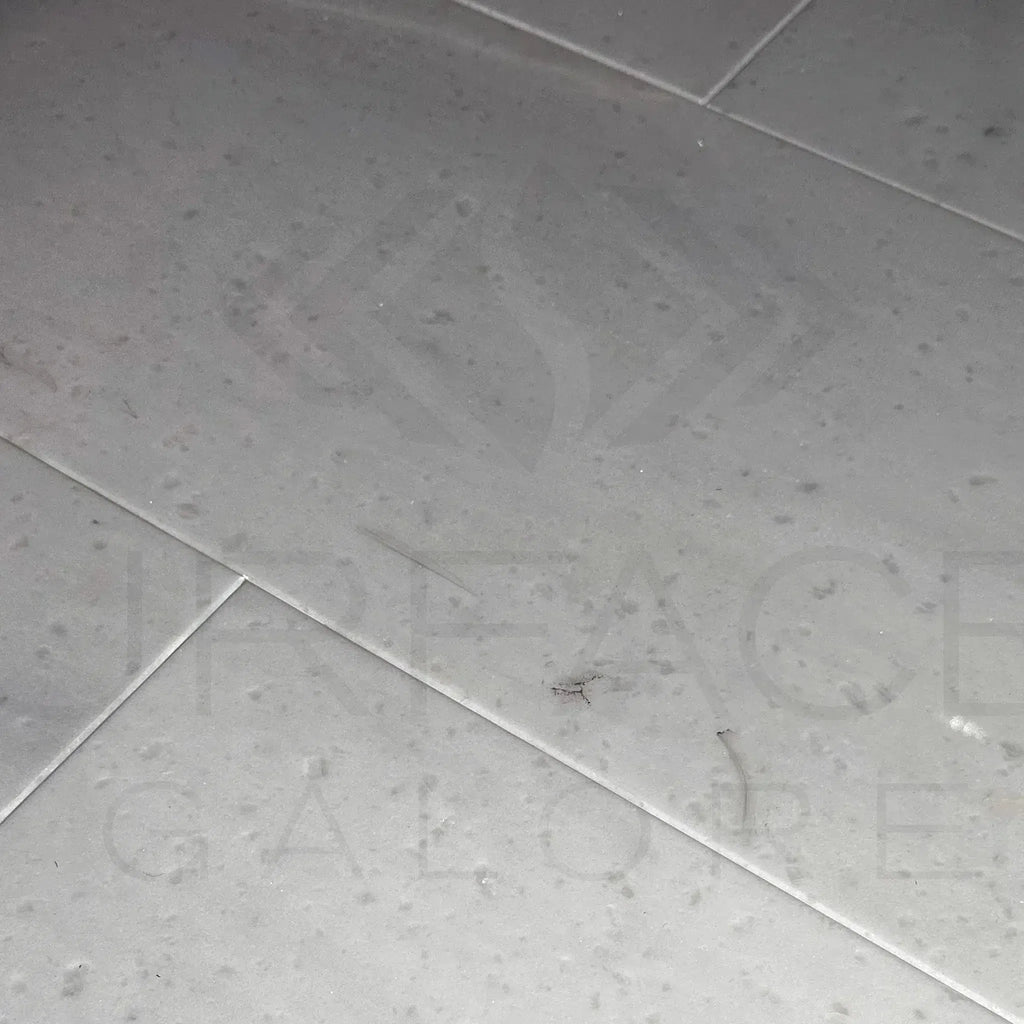 Gray stone floor tiles from Agean White Marble 12X24 Polished Tile for stylish decor