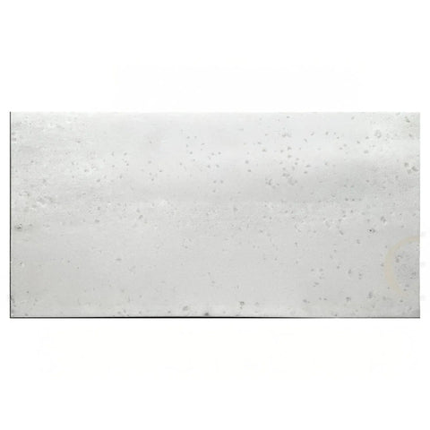 Rectangular speckled mirror featured with Agean White Marble Polished Tile 12X24