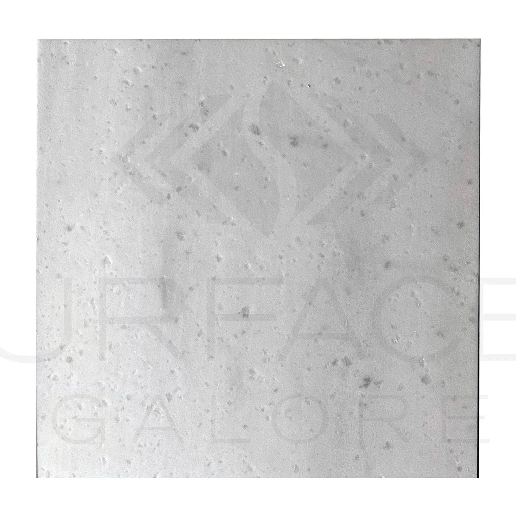 Square textured light-colored Aegean White Marble 18X18 polished tile for elegant spaces