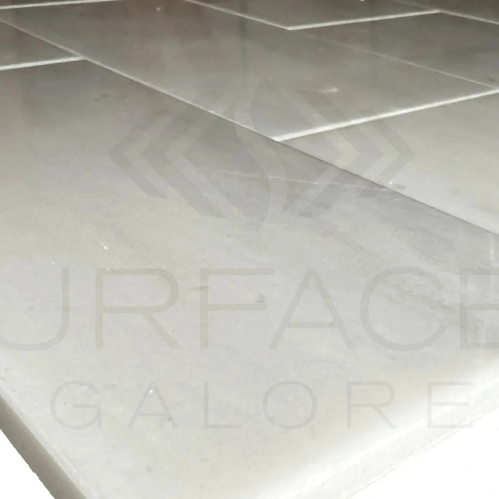 Polished Agean White Snow White Marble 6X12 Tiles for elegant flooring solutions
