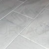 Rectangular gray floor tiles of Agean White / Snow White Marble 6X12 Polished Tile