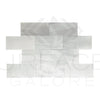 Rectangular arrangement of Agean White Snow White Marble 6X12 Polished Tile