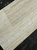 Alabastrino Rustic White Vein-Cut Travertine 12x24 plank flooring, beige wood-grain vinyl