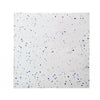 White square tile with blue and silver flecks from Andromeda Quartz engineered stone