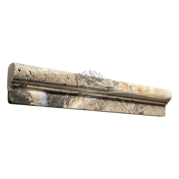 Decorative stone molding, Antico Onyx Travertine 2X12 OG-1 chair rail trim liner
