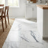Arabescato Corchia 12x12 polished marble tile featuring white marble effect with gray veining for flooring use