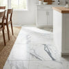Arabescato corchia 12x12 marble tile with polished or honed white marble effect and gray veining floor finish