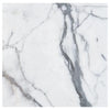 White marble tile with gray veining from Arabescato Corchia 12X12 collection