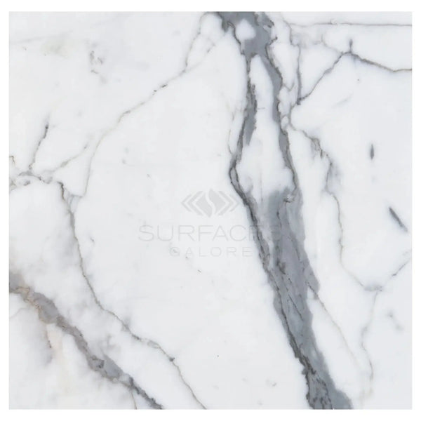 White marble slab with gray veining for Arabescato Corchia 12X12 Marble Tile