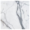 White marble tile with gray veining from Arabescato Corchia 12X12 collection